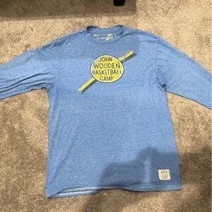 John Wooden Basketball Camp Heather Blue Long Sleeve Shirt - Large